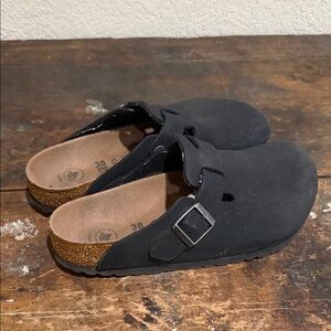 Birkenstock Bostons. Slip-On Clog with Adjustable Buckle